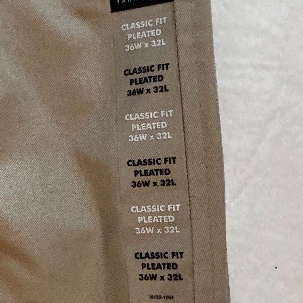 Van Heusen Classic Fit Men's Dress Pant  Size 36W by 32L Tan